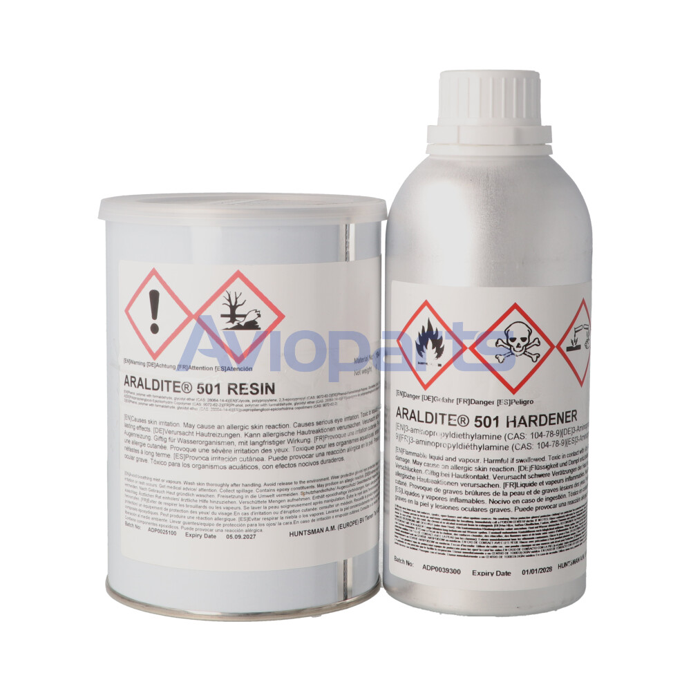 ARALDITE 501 A/B EPOXY LAMINATING & ADHESIVE SYSTEM , KIT 1,15 KG